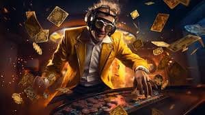 Suasana live casino dengan dealer dan pemain